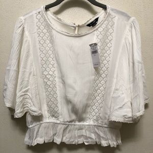 NWT White Peasant Blouse